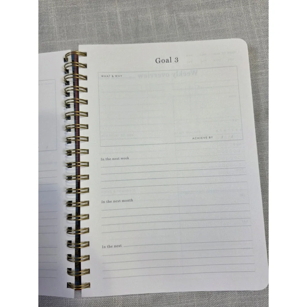 Papier Productivity Planner Undated Daily Goal Tracker MultiColor Hardcover 10x7